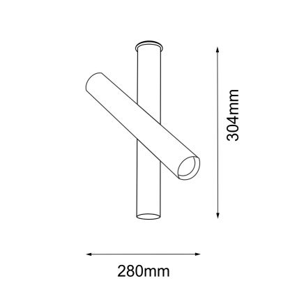 Amplex - Spotlampe 1xGU10-MR11/15W/230V hvid/messing