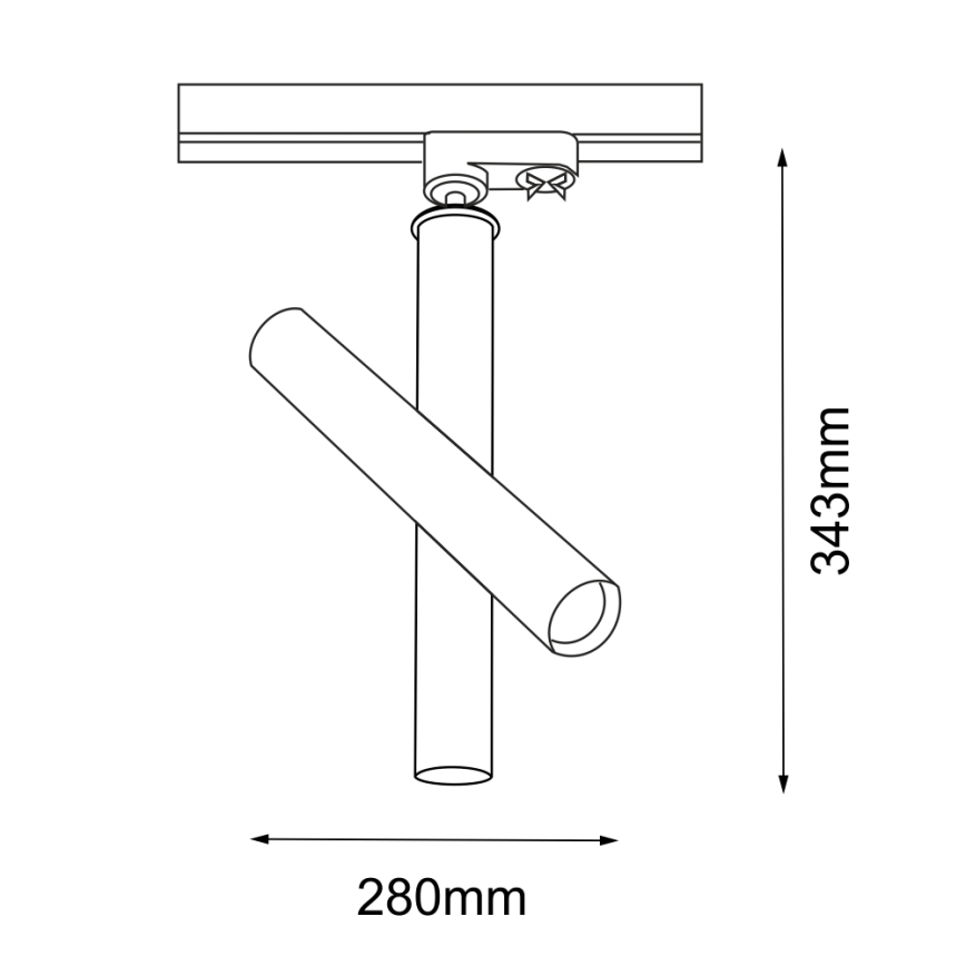 Amplex - Spotlampe til skinnesystem 1xGU10-MR11/15W/230V hvid/messing