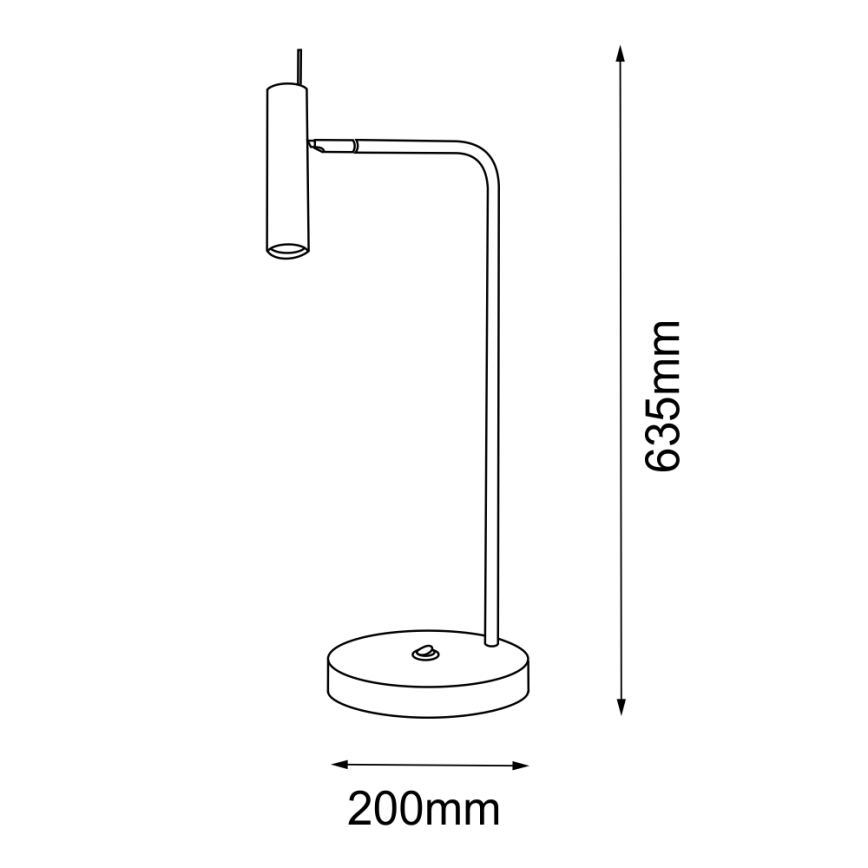 Amplex - Bordlampe 1xGU10/15W/230V sort