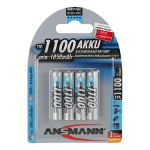 Ansmann 07521 Micro AAA -4 stk genopladelige batterier AAA NiMH1.2V/1050mAh