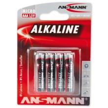 Ansmann 09630 LR03 AAA RED - 4stk alkalisk batteri 1.5V