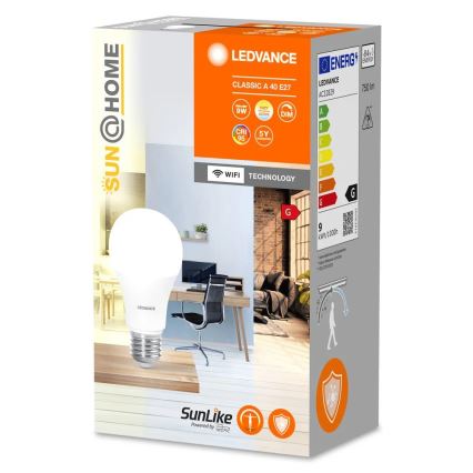 Antibakteriel LED lyspære dæmpbar A40 E27/9W/230V Wi-Fi - Ledvance