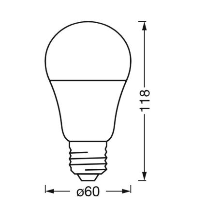 Antibakteriel LED lyspære dæmpbar A40 E27/9W/230V Wi-Fi - Ledvance