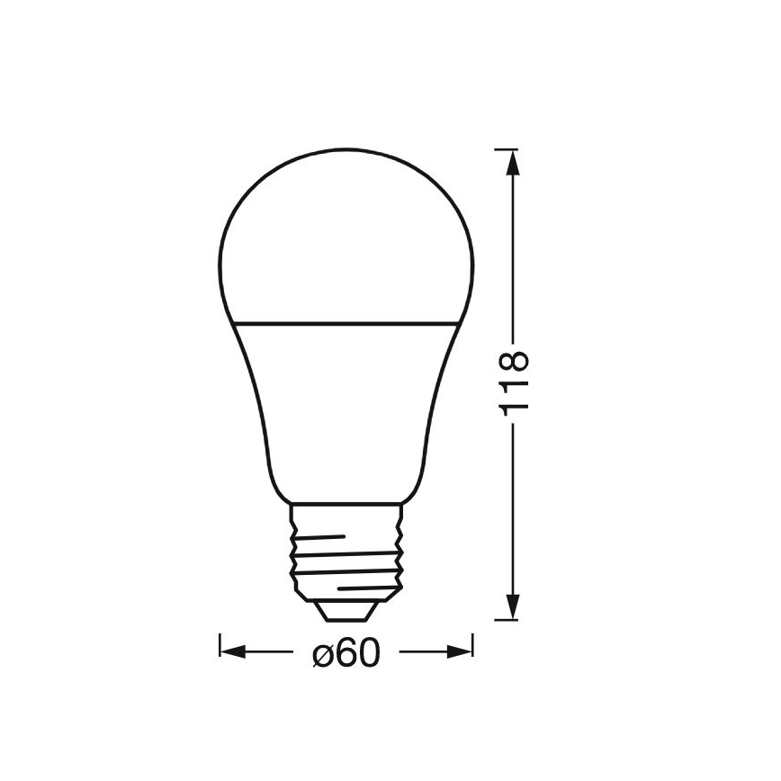 Antibakteriel LED lyspære dæmpbar A40 E27/9W/230V Wi-Fi - Ledvance