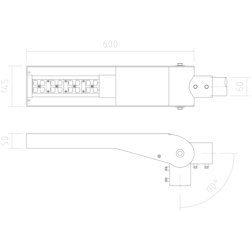 APLED - LED gadelampe FLEXIBO PREMIUM LED/19W/90-265V IP65 2700K