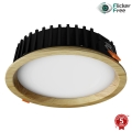 APLED - LED indbygningslampe RONDO WOODLINE LED/12W/230V 3000K diameter 20 cm fyrretræ massivt træ