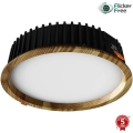 APLED - LED indbygningslampe RONDO WOODLINE LED/18W/230V 3000K diameter 26 cm aske massivt træ