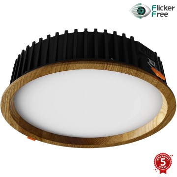 APLED - LED indbygningslampe RONDO WOODLINE LED/18W/230V 3000K diameter 26 cm eg massivt træ