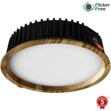 APLED - LED indbygningslampe RONDO WOODLINE LED/18W/230V 4000K diameter 26 cm aske massivt træ