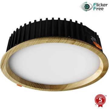 APLED - LED indbygningslampe RONDO WOODLINE LED/18W/230V 4000K diameter 26 cm fyrretræ massivt træ