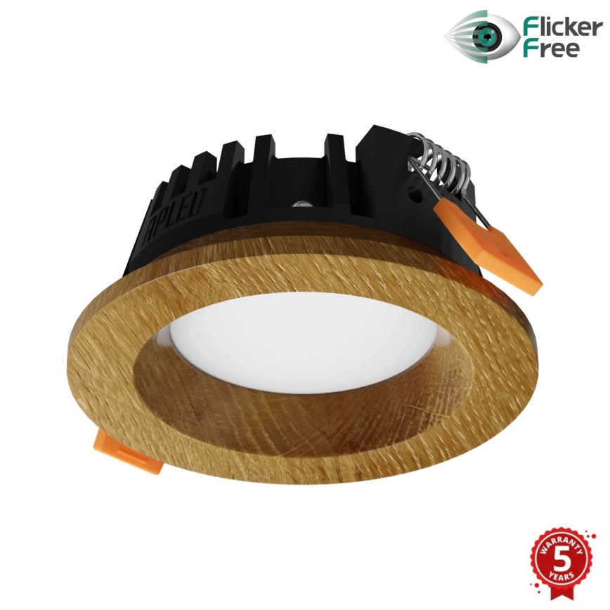 APLED - LED indbygningslampe RONDO WOODLINE LED/3W/230V 4000K diameter 9 cm eg massivt træ