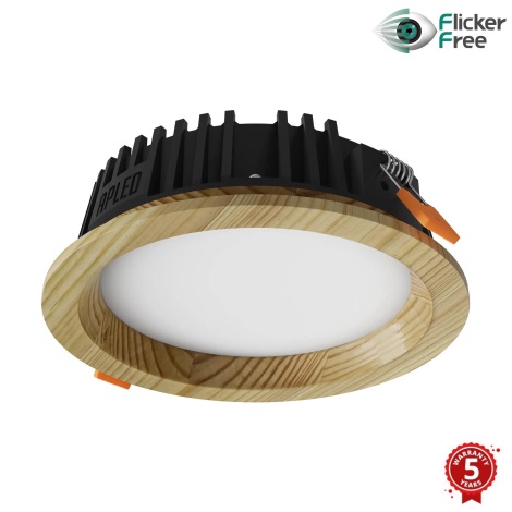 APLED - LED indbygningslampe RONDO WOODLINE LED/6W/230V 3000K diameter 15 cm fyrretræ massivt træ