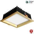 APLED - LED indbygningslampe SQUARE WOODLINE LED/12W/230V 3000K 17x17 cm fyrretræ massivt træ