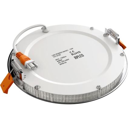APLED - LED indbygningslampe til badeværelse RONDO LED/12W/230V IP40 diameter 17 cm mat krom
