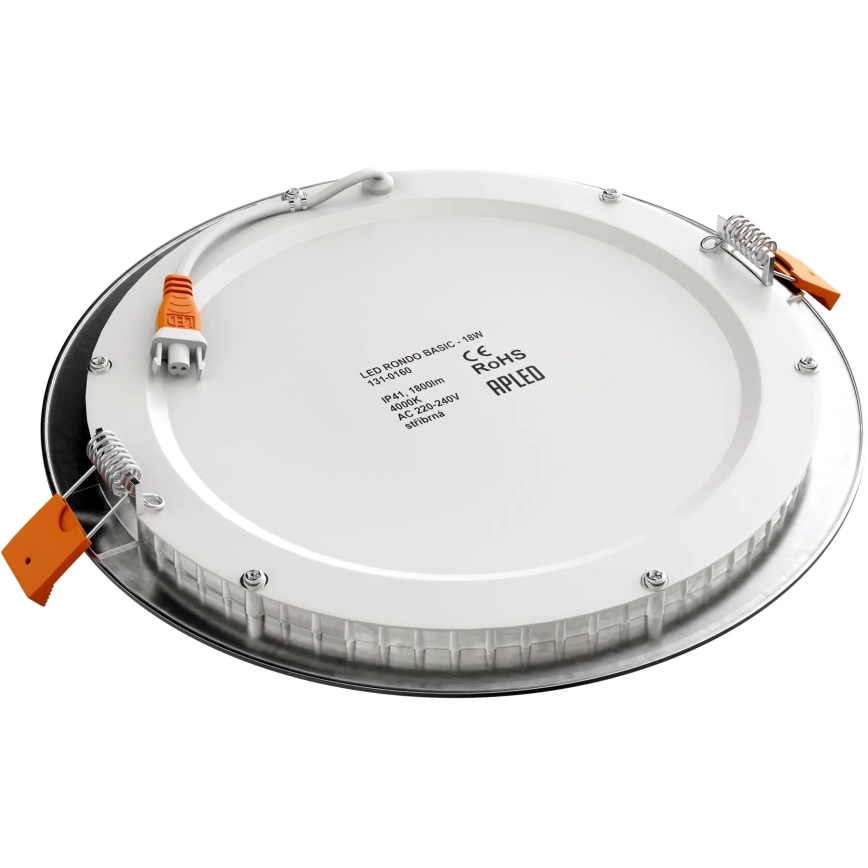 APLED - LED indbygningslampe til badeværelse RONDO LED/18W/230V IP40 diameter 22,5 cm mat krom