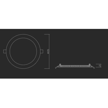 APLED - LED indbygningslampe til badeværelse RONDO LED/18W/230V IP40 diameter 22,5 cm mat krom