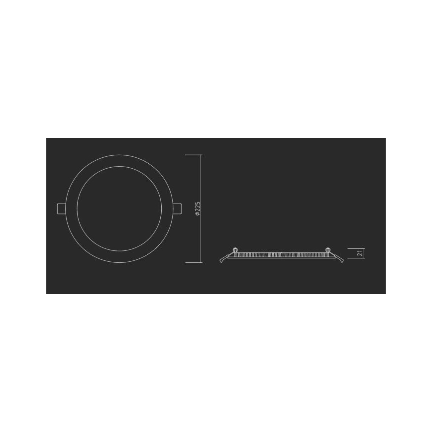 APLED - LED indbygningslampe til badeværelse RONDO LED/18W/230V IP40 diameter 22,5 cm mat krom