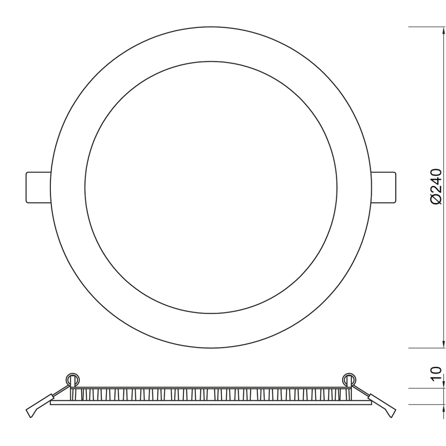 APLED - LED indbygningslampe til badeværelse RONDO LED/18W/230V IP41 240 mm