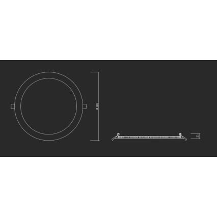 APLED - LED indbygningslampe til badeværelse RONDO LED/24W/230V IP40 diameter 30 cm mat krom