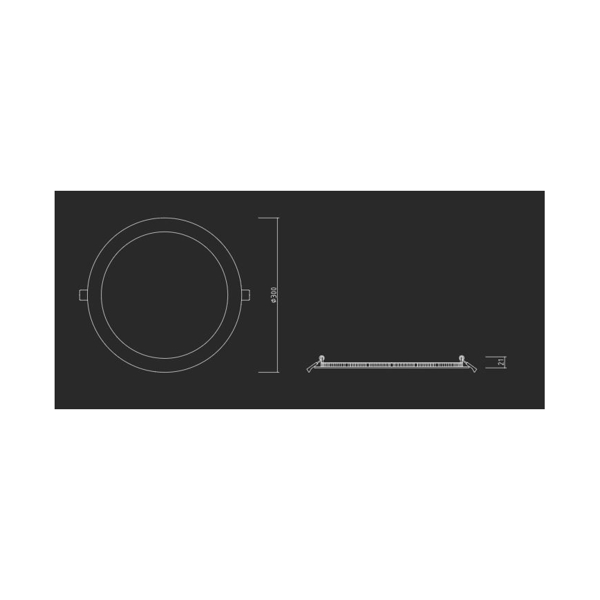 APLED - LED indbygningslampe til badeværelse RONDO LED/24W/230V IP40 diameter 30 cm mat krom