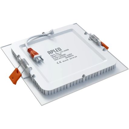 APLED - LED indbygningslampe til badeværelse SQUARE LED/12W/230V IP40 17x17 cm hvid