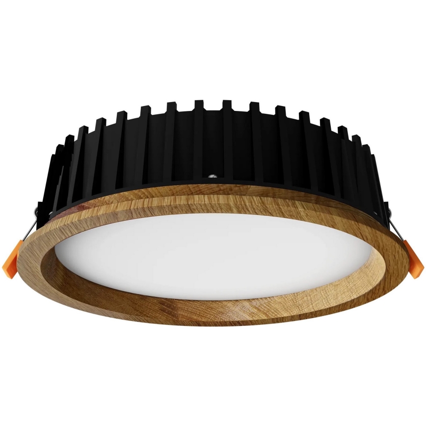 APLED - LED indbygningslampe RONDO WOODLINE LED/12W/230V 3000K diameter 20 cm eg massivt træ