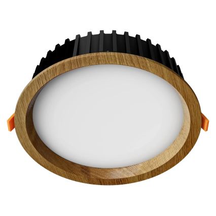 APLED - LED indbygningslampe RONDO WOODLINE LED/12W/230V 3000K diameter 20 cm eg massivt træ