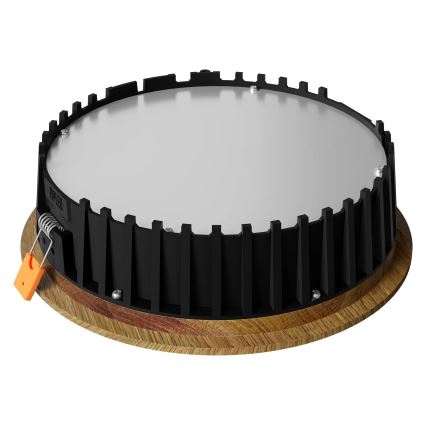 APLED - LED indbygningslampe RONDO WOODLINE LED/12W/230V 3000K diameter 20 cm eg massivt træ