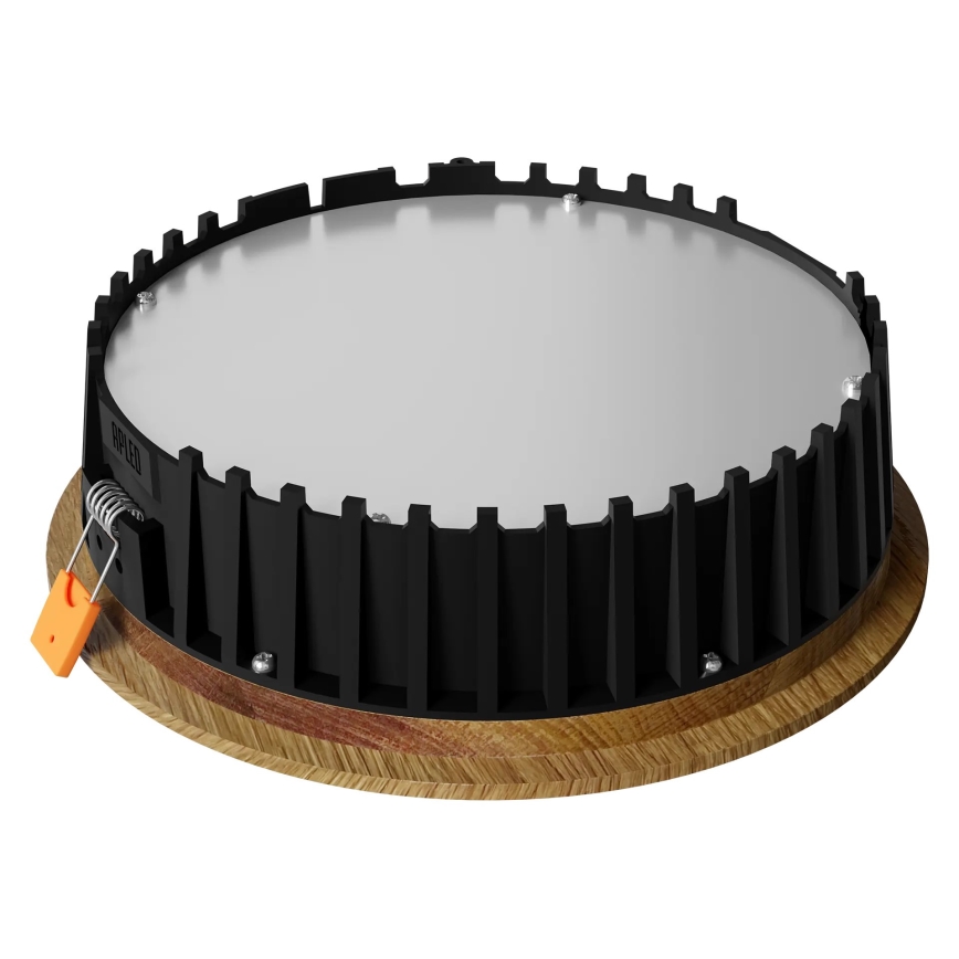APLED - LED indbygningslampe RONDO WOODLINE LED/12W/230V 3000K diameter 20 cm eg massivt træ