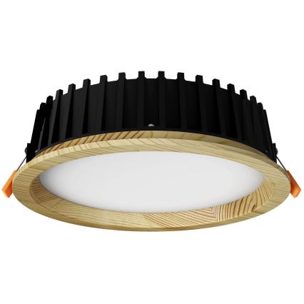 APLED - LED indbygningslampe RONDO WOODLINE LED/12W/230V 3000K diameter 20 cm fyrretræ massivt træ