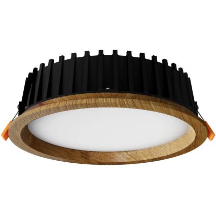 APLED - LED indbygningslampe RONDO WOODLINE LED/12W/230V 4000K diameter 20 cm eg massivt træ