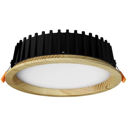 APLED - LED indbygningslampe RONDO WOODLINE LED/12W/230V 4000K diameter 20 cm fyrretræ massivt træ