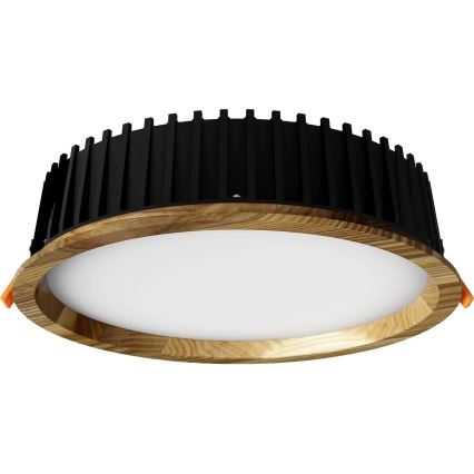 APLED - LED indbygningslampe RONDO WOODLINE LED/18W/230V 3000K diameter 26 cm aske massivt træ