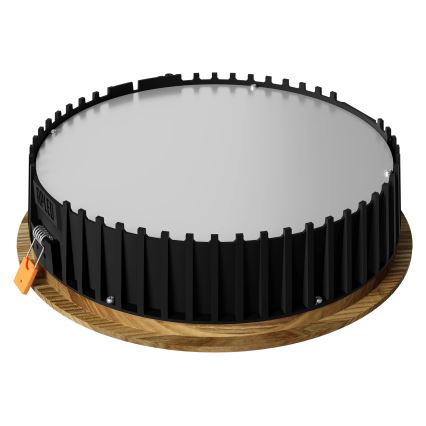 APLED - LED indbygningslampe RONDO WOODLINE LED/18W/230V 3000K diameter 26 cm aske massivt træ