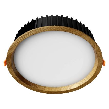 APLED - LED indbygningslampe RONDO WOODLINE LED/18W/230V 3000K diameter 26 cm eg massivt træ