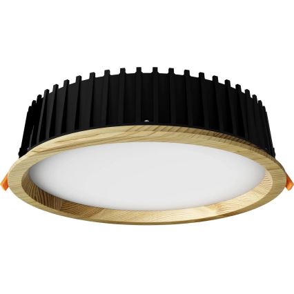 APLED - LED indbygningslampe RONDO WOODLINE LED/18W/230V 3000K diameter 26 cm fyrretræ massivt træ