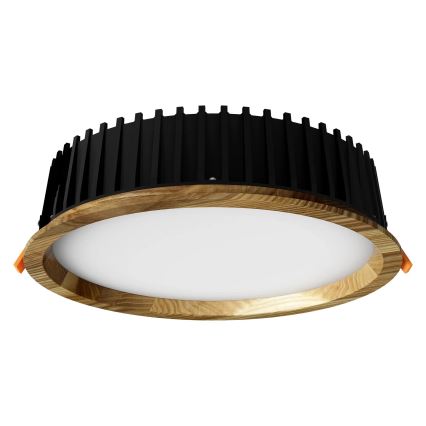 APLED - LED indbygningslampe RONDO WOODLINE LED/18W/230V 4000K diameter 26 cm aske massivt træ