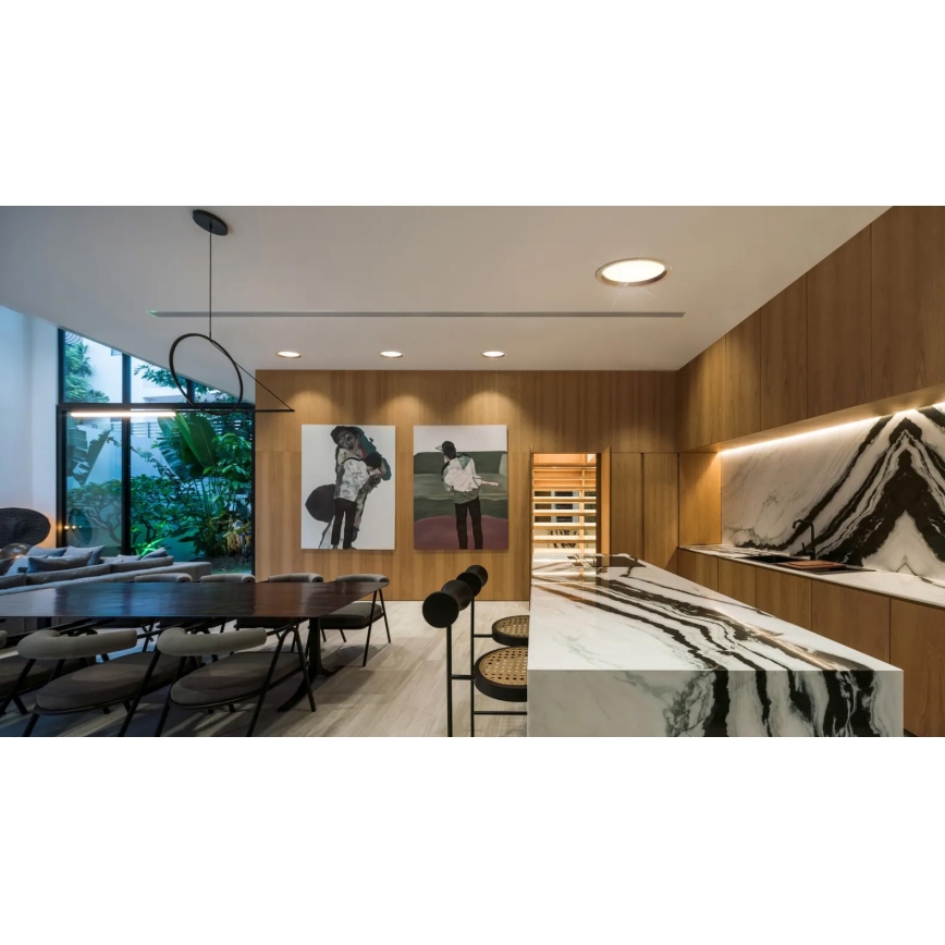 APLED - LED indbygningslampe RONDO WOODLINE LED/18W/230V 4000K diameter 26 cm eg massivt træ