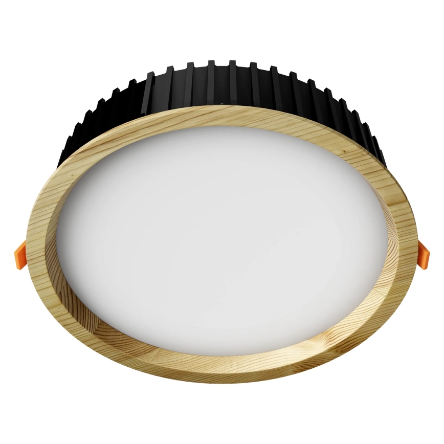 APLED - LED indbygningslampe RONDO WOODLINE LED/18W/230V 4000K diameter 26 cm fyrretræ massivt træ