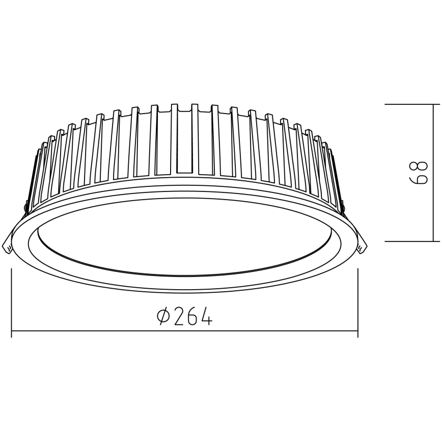 APLED - LED indbygningslampe RONDO WOODLINE LED/18W/230V 4000K diameter 26 cm fyrretræ massivt træ