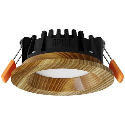 APLED - LED indbygningslampe RONDO WOODLINE LED/3W/230V 3000K diameter 9 cm aske massivt træ