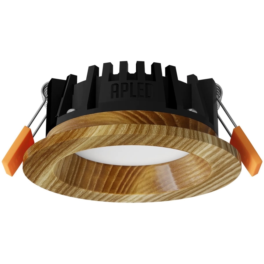 APLED - LED indbygningslampe RONDO WOODLINE LED/3W/230V 3000K diameter 9 cm aske massivt træ