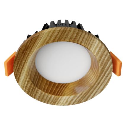 APLED - LED indbygningslampe RONDO WOODLINE LED/3W/230V 3000K diameter 9 cm aske massivt træ