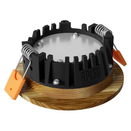 APLED - LED indbygningslampe RONDO WOODLINE LED/3W/230V 3000K diameter 9 cm aske massivt træ