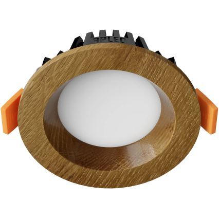 APLED - LED indbygningslampe RONDO WOODLINE LED/3W/230V 3000K diameter 9 cm eg massivt træ