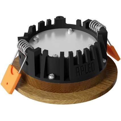 APLED - LED indbygningslampe RONDO WOODLINE LED/3W/230V 3000K diameter 9 cm eg massivt træ