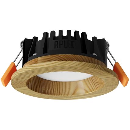 APLED - LED indbygningslampe RONDO WOODLINE LED/3W/230V 3000K diameter 9 cm fyrretræ massivt træ