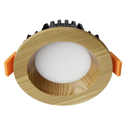 APLED - LED indbygningslampe RONDO WOODLINE LED/3W/230V 3000K diameter 9 cm fyrretræ massivt træ