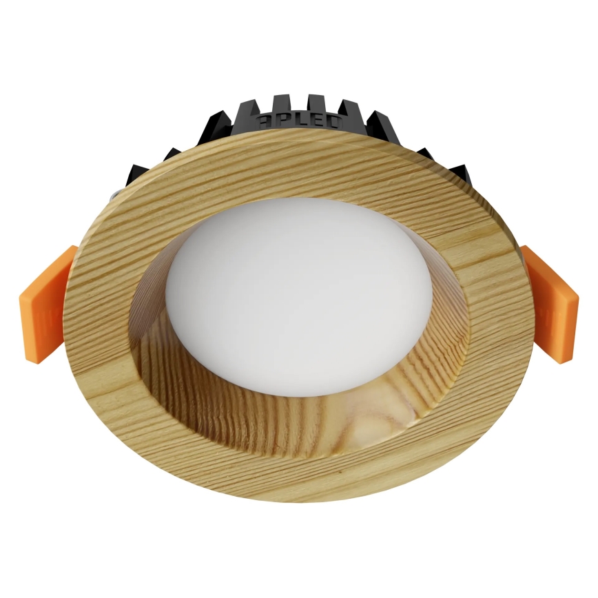 APLED - LED indbygningslampe RONDO WOODLINE LED/3W/230V 3000K diameter 9 cm fyrretræ massivt træ