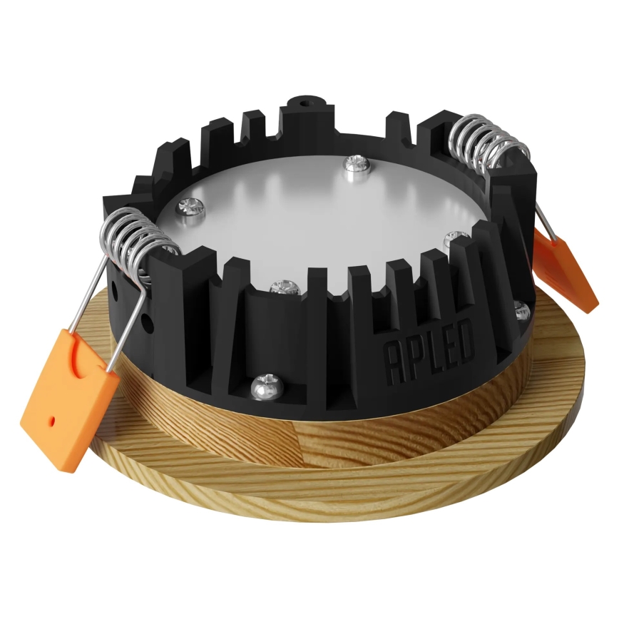 APLED - LED indbygningslampe RONDO WOODLINE LED/3W/230V 3000K diameter 9 cm fyrretræ massivt træ